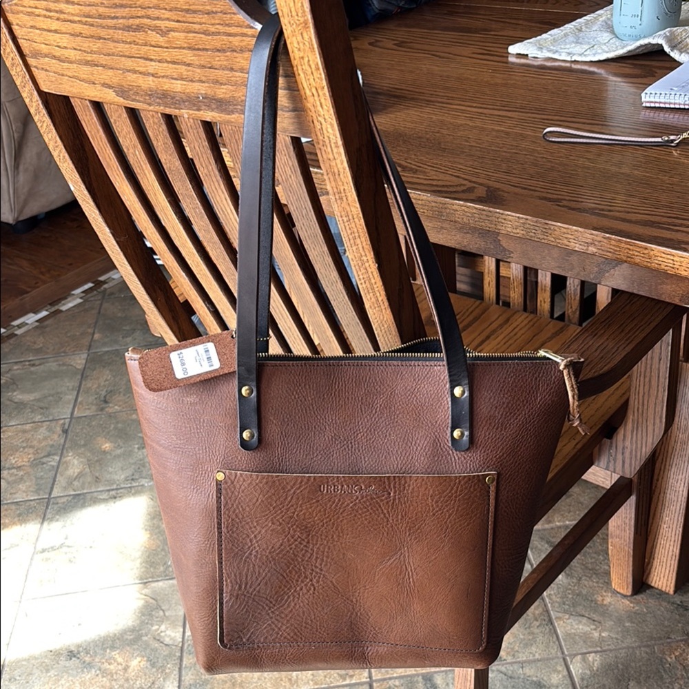 Brown Leather Tote Bag